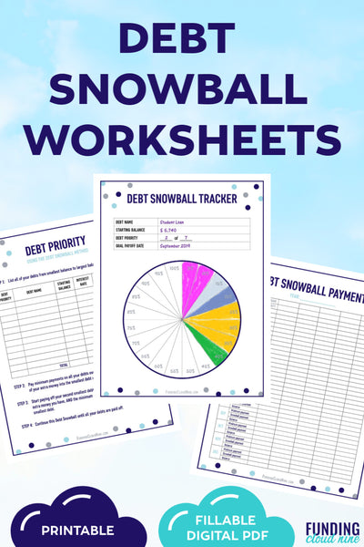 Follow the Debt Snowball Method and pay off debt fast with these Debt Snowball Worksheets. This is your chance to become debt-free!