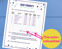 Debt Snowball Worksheets