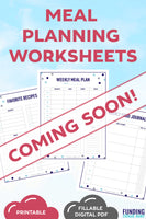 Meal Planning Worksheets